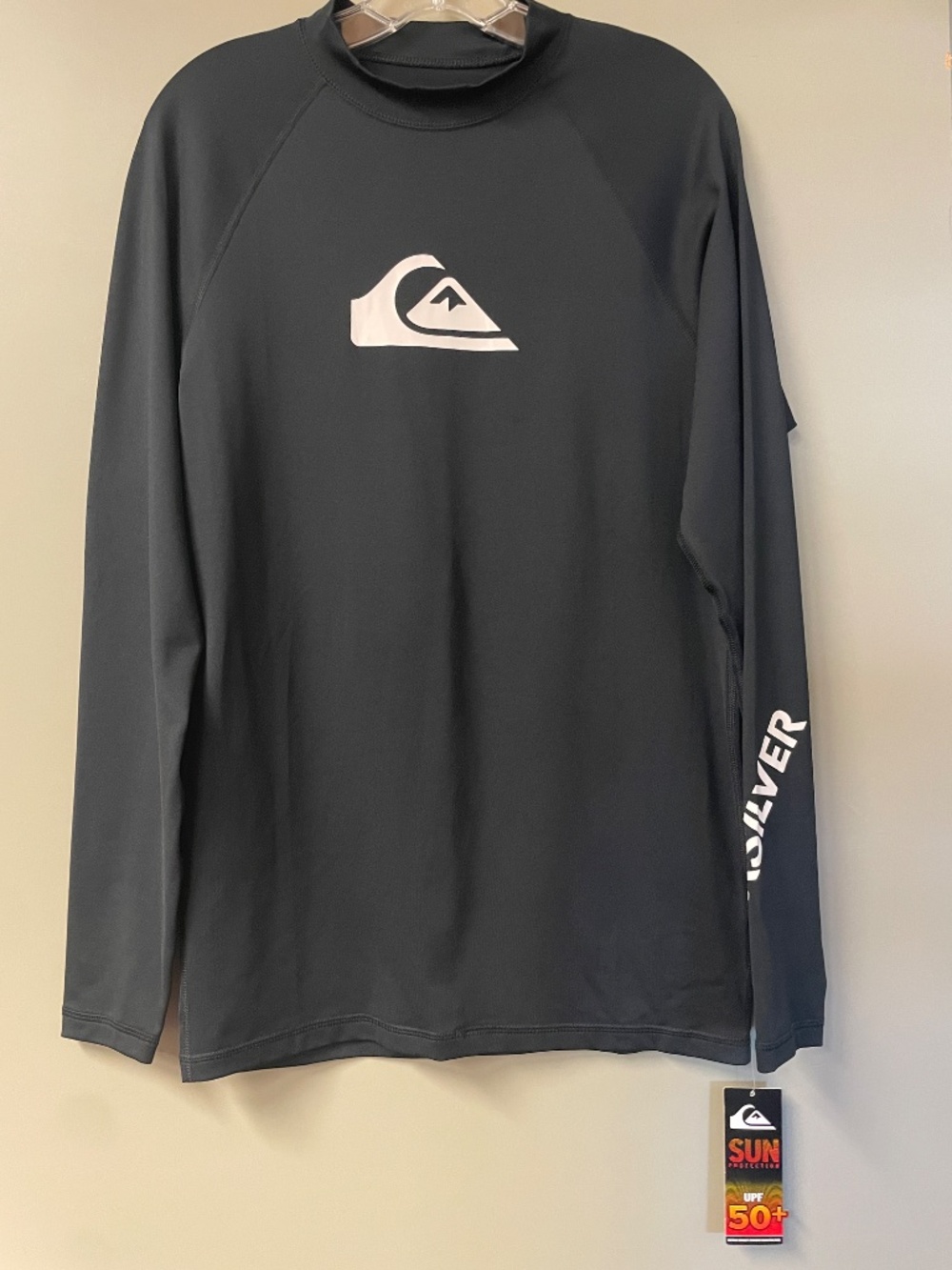 QuickSilver. Men's All time Long Sleeve Rashguard. Black